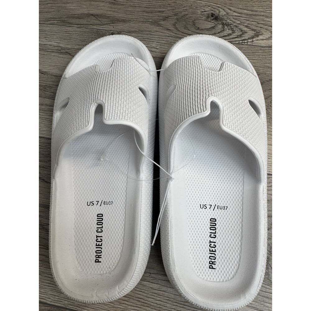 NEW Project Cloud White Sandals Slides Women Sz 7